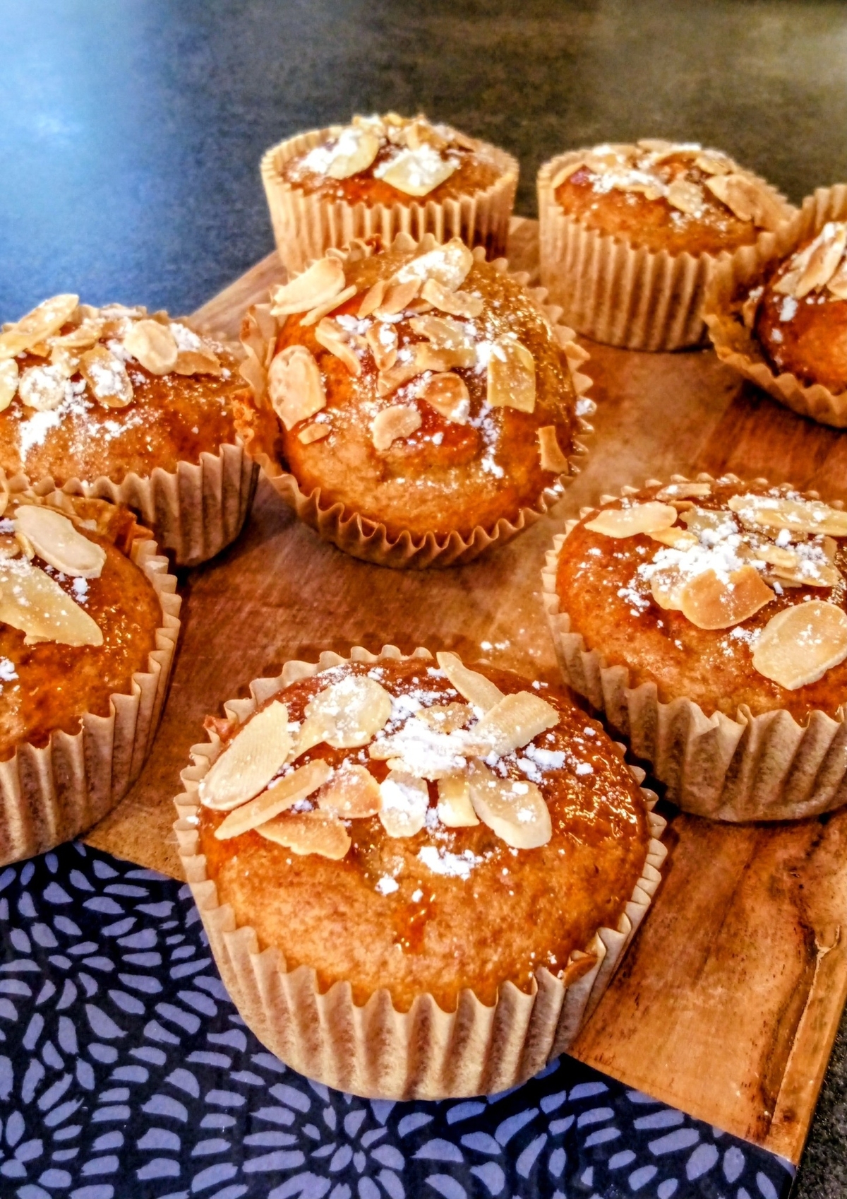 recette MUFFINS ORANGE/MIEL/AMANDES