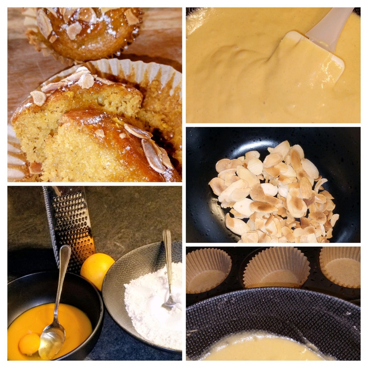 recette MUFFINS ORANGE/MIEL/AMANDES