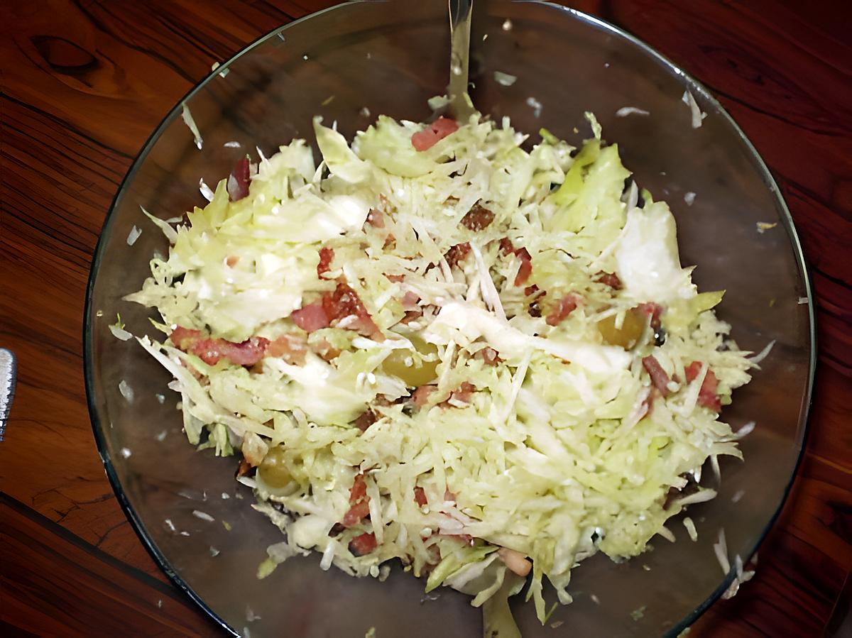 recette Salade de choux aux lardons
