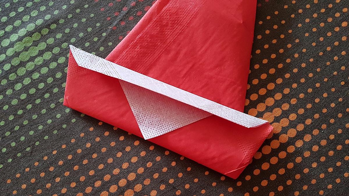 recette Deux pliages de serviettes anniversaire et noël