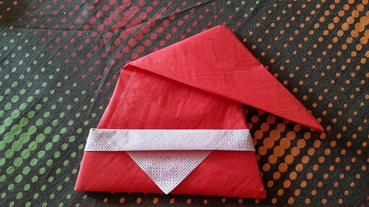 recette Deux pliages de serviettes anniversaire et noël