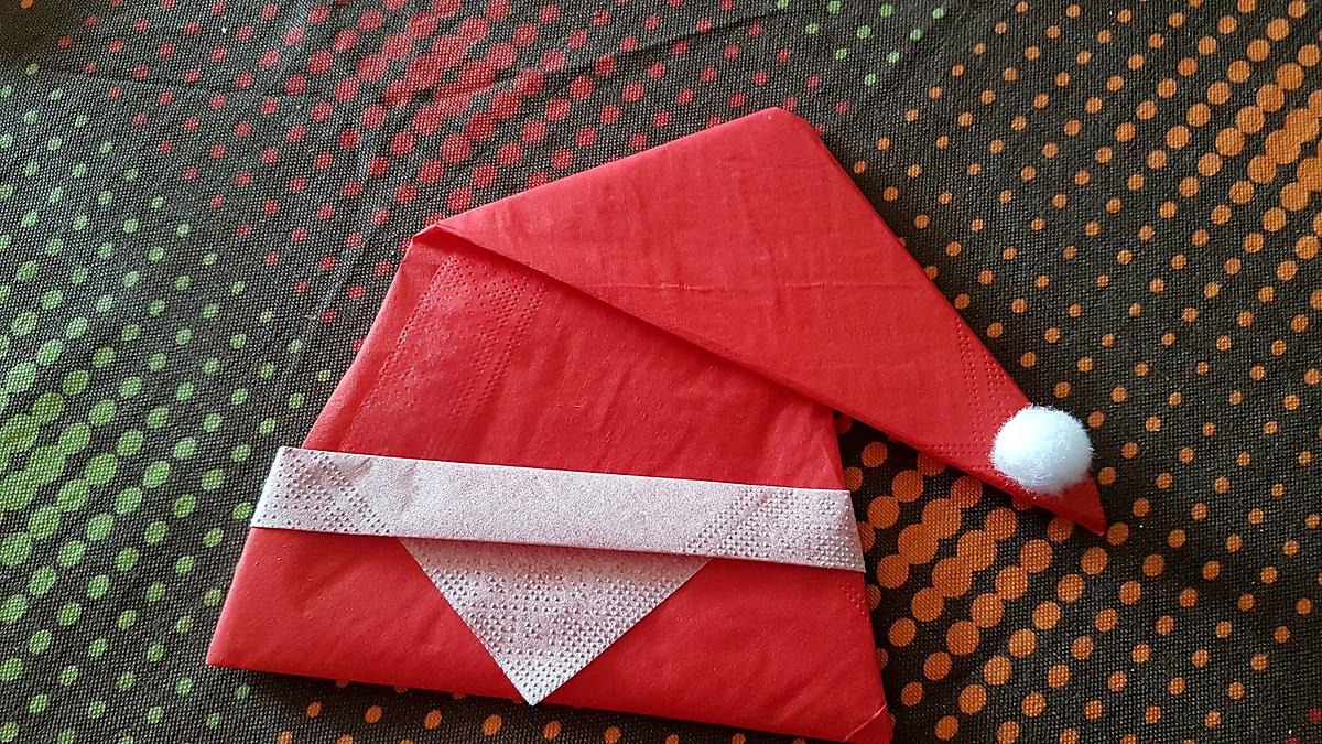 recette Deux pliages de serviettes anniversaire et noël