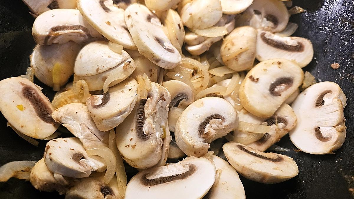 recette Émincé de bœuf crémeux aux champignons (recette facile)