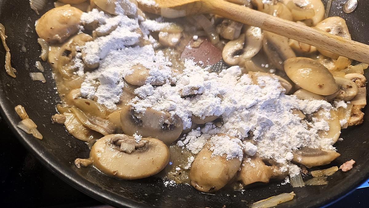 recette Émincé de bœuf crémeux aux champignons (recette facile)