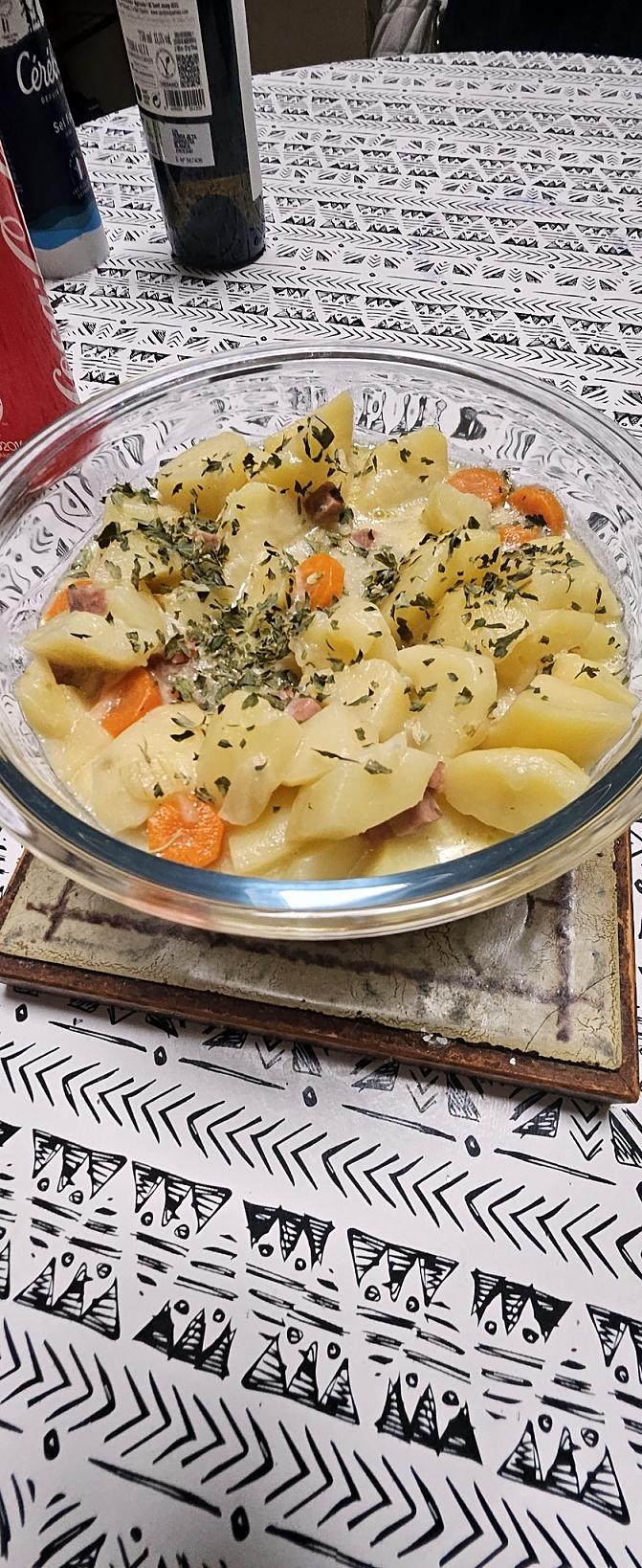 recette Pommes de terre et carottes à la paysanne au cookeo