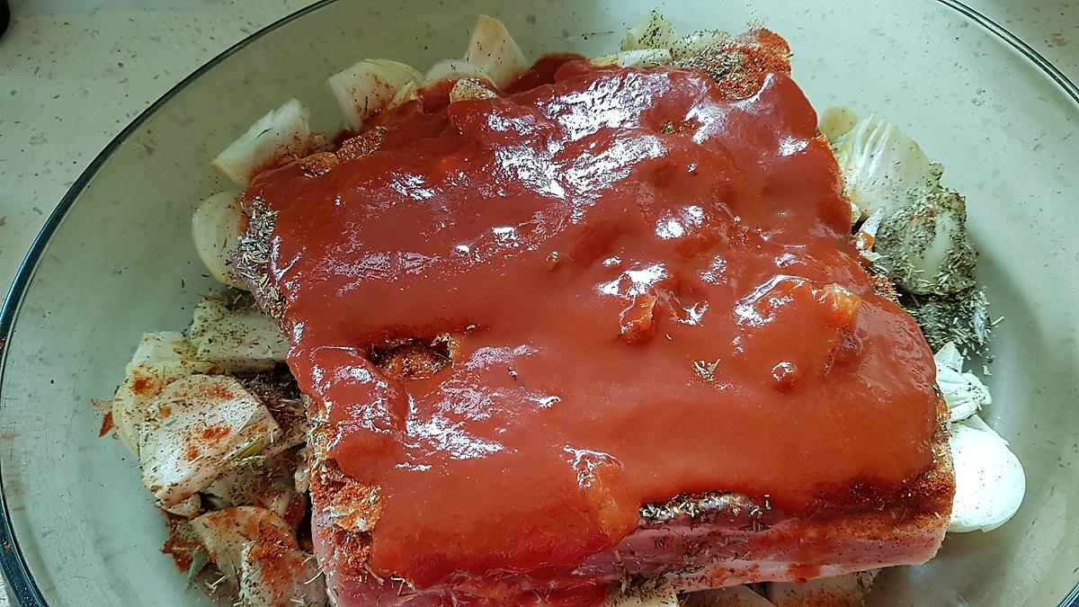 recette Poitrine de porc au four
