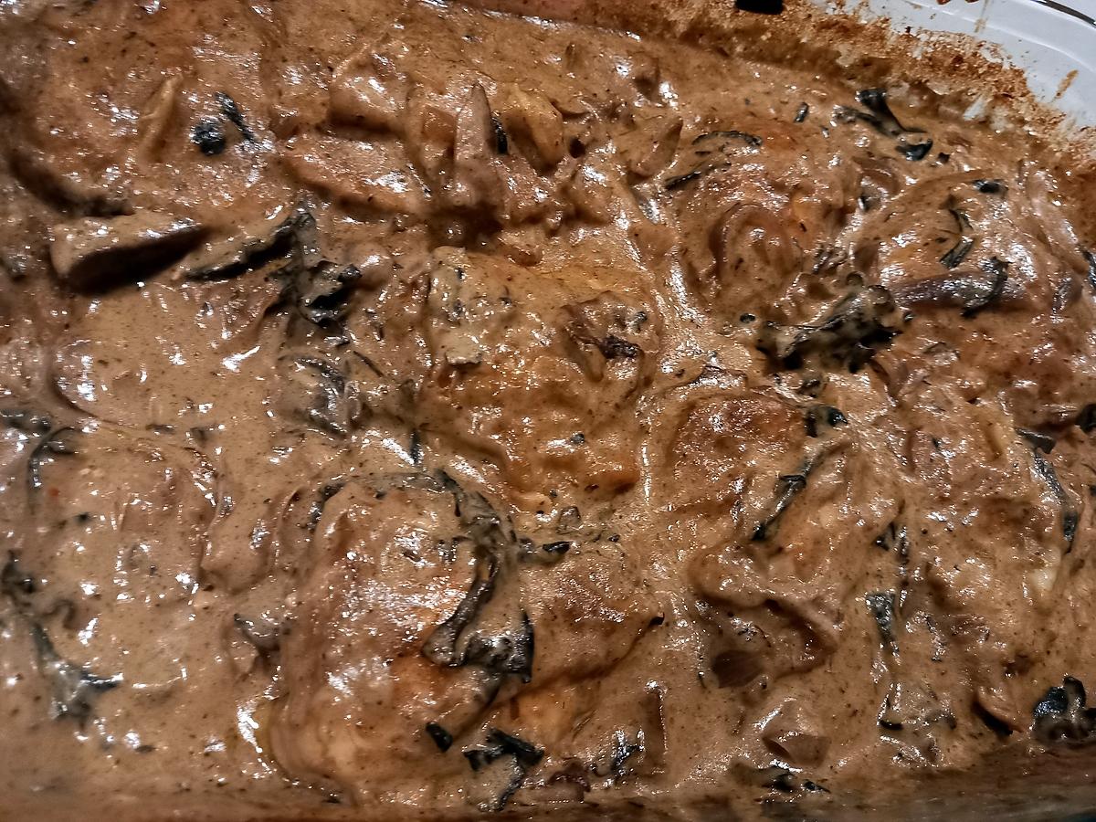 recette Poulet sauce champignons