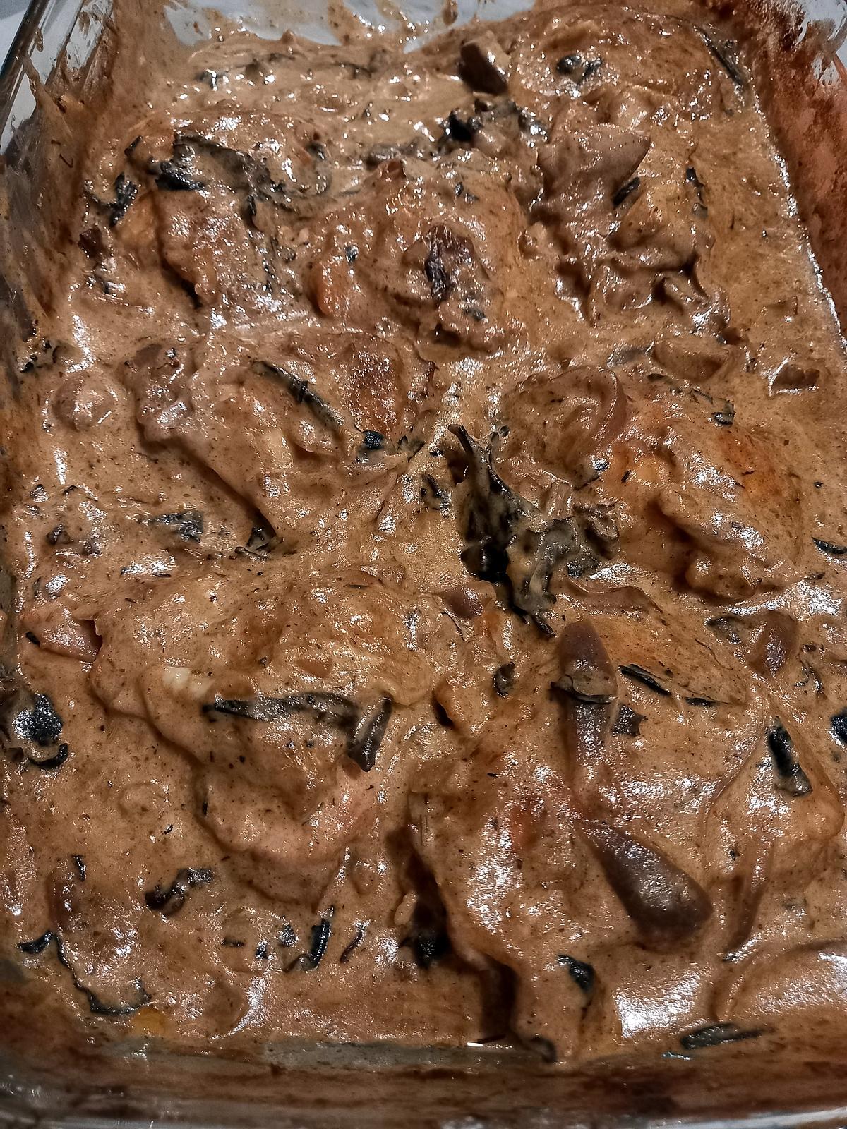 recette Poulet sauce champignons
