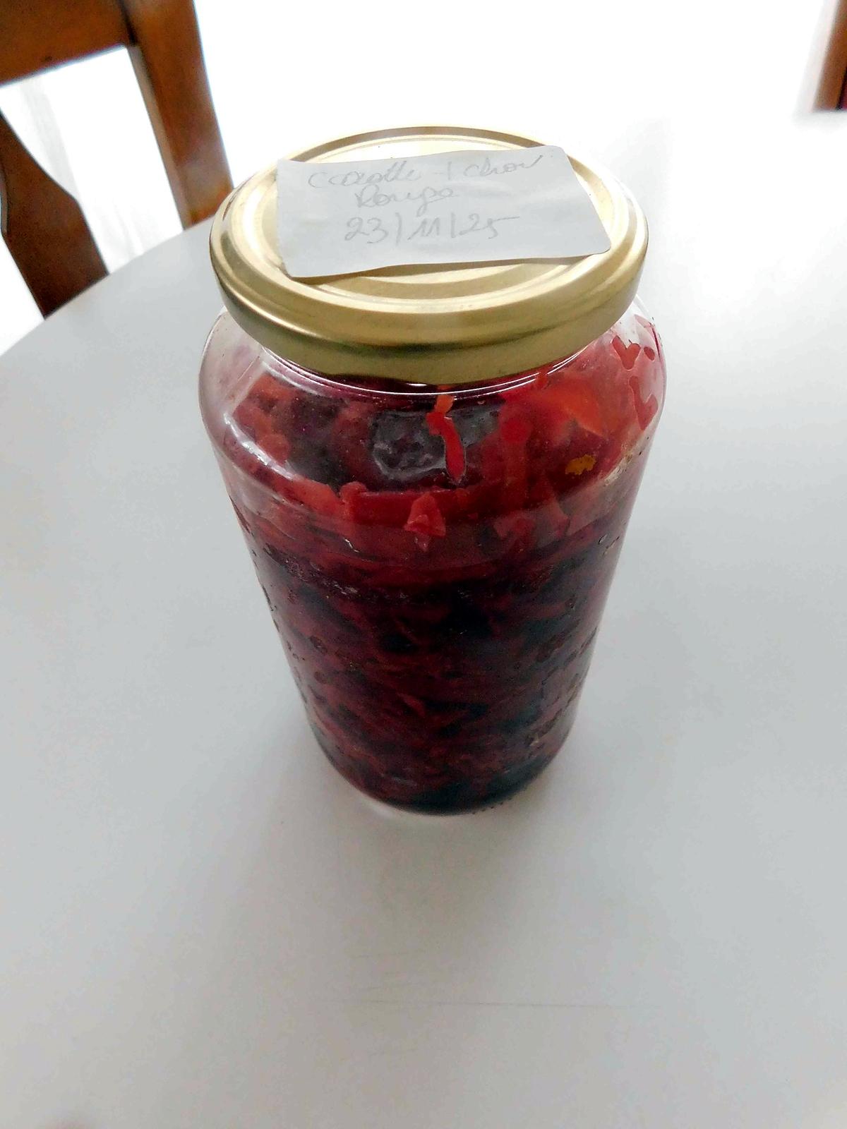 recette Chou rouge fermenté