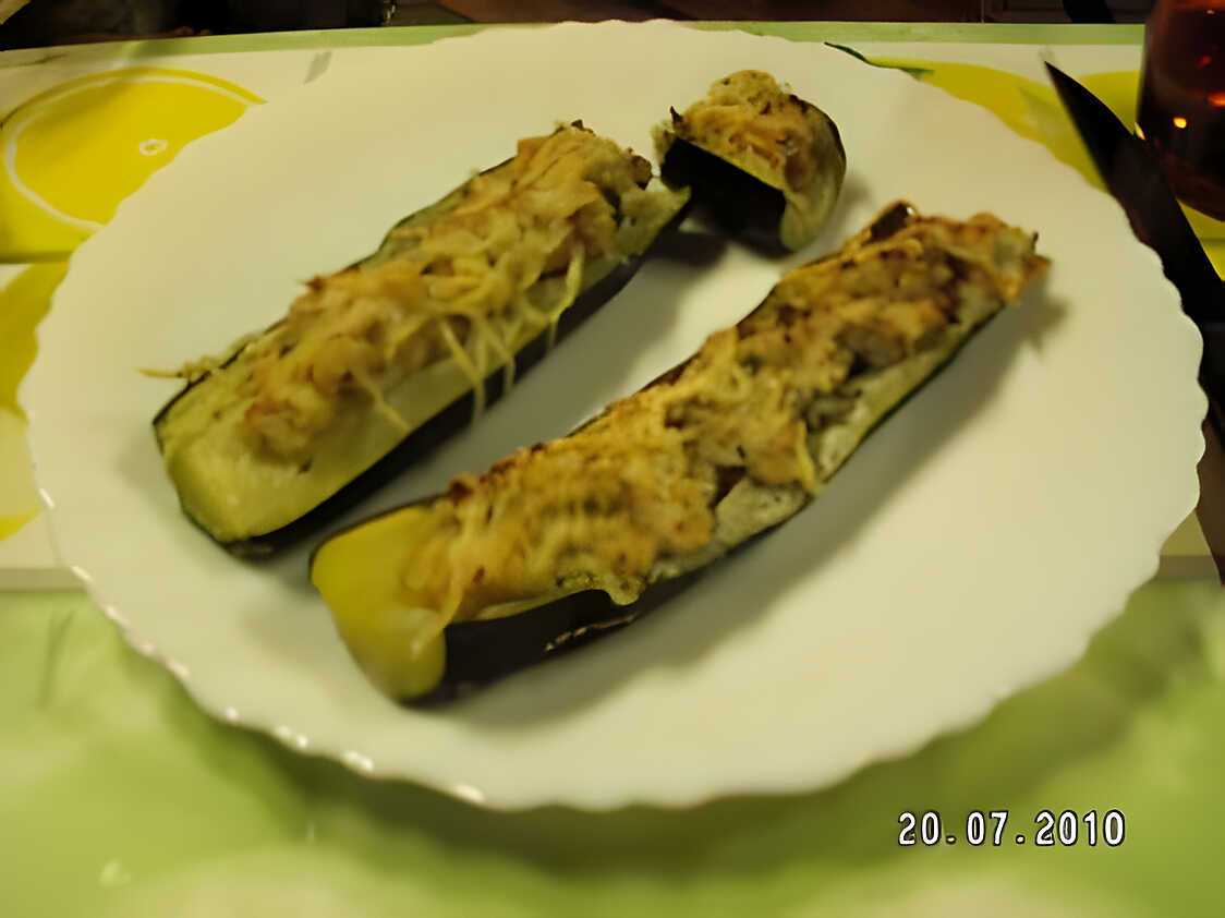 Courgettes farcies au poisson