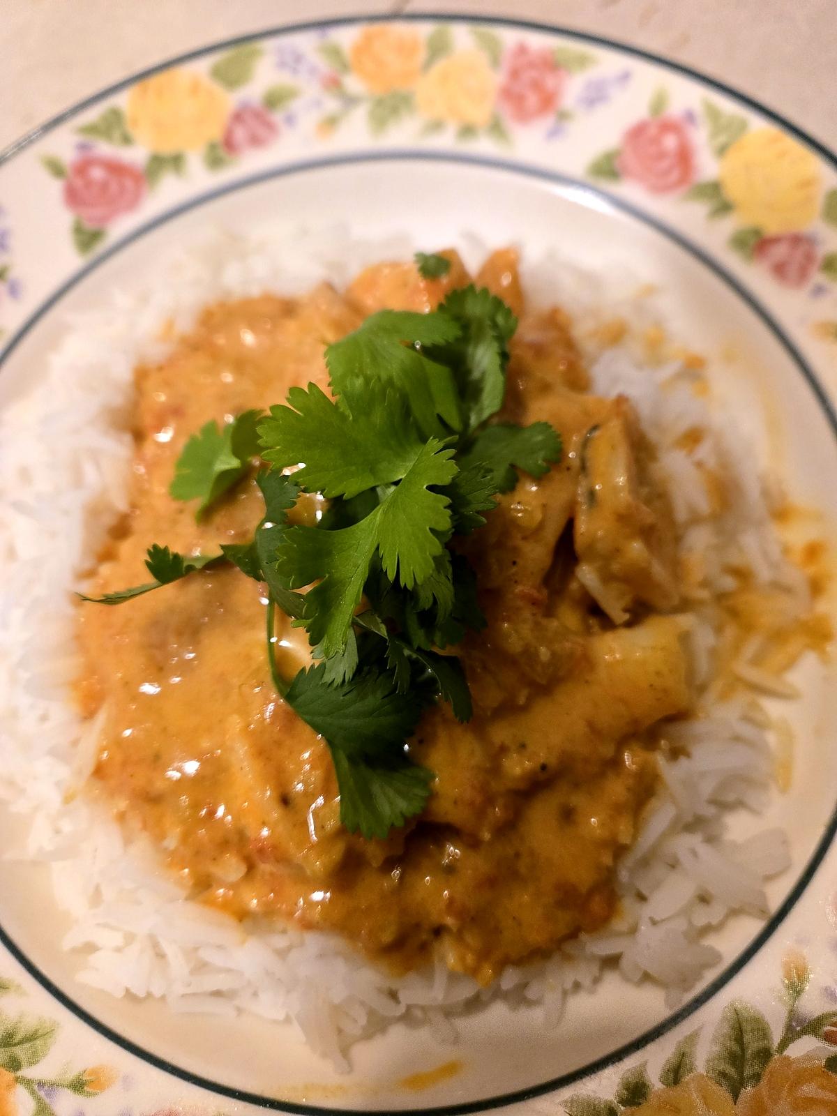 recette CREVETTES AU CURRY ET LAIT DE COCO FAÇON ONE POT
