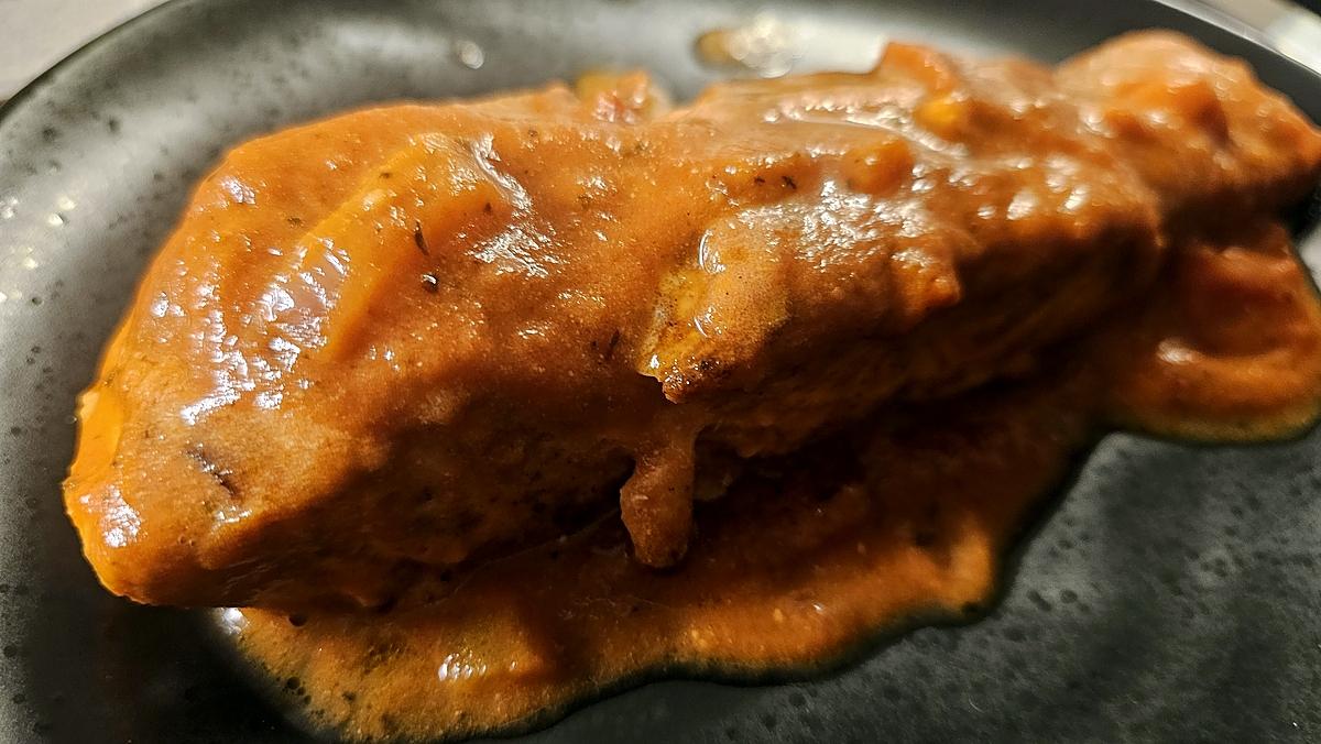 recette Pavé saumon à la tomate