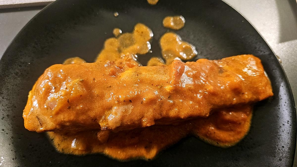 recette Pavé saumon à la tomate