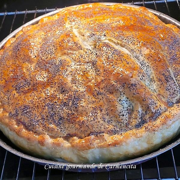 recette Tourte aux champignons jambon et béchamel