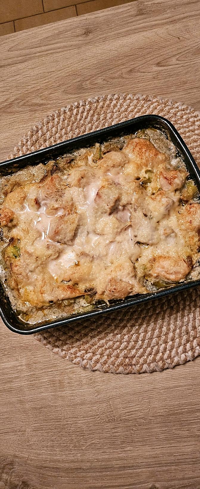 recette Gratin poulet, pommes de terre, courgettes