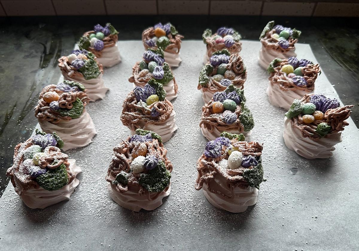 recette Nids de Pâques en zéphyr faciles et gourmands