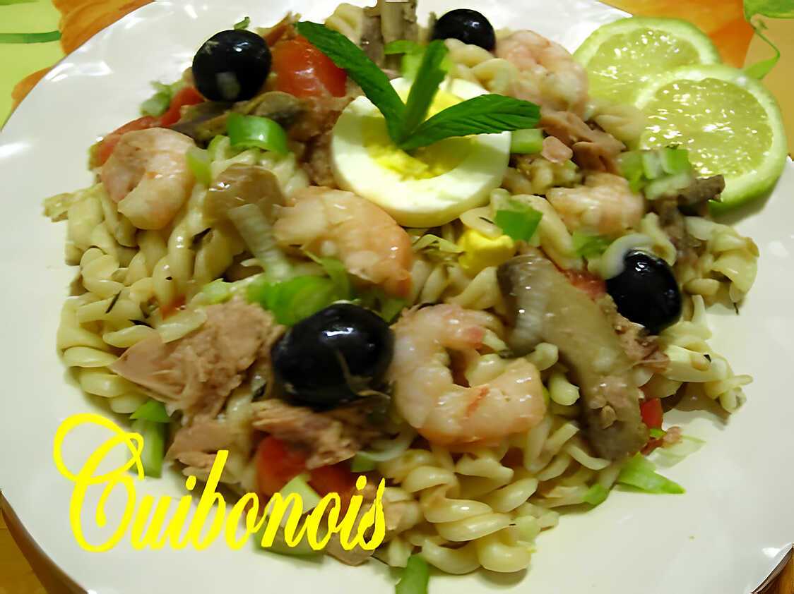 Salade d'été : Fusilli au thon.