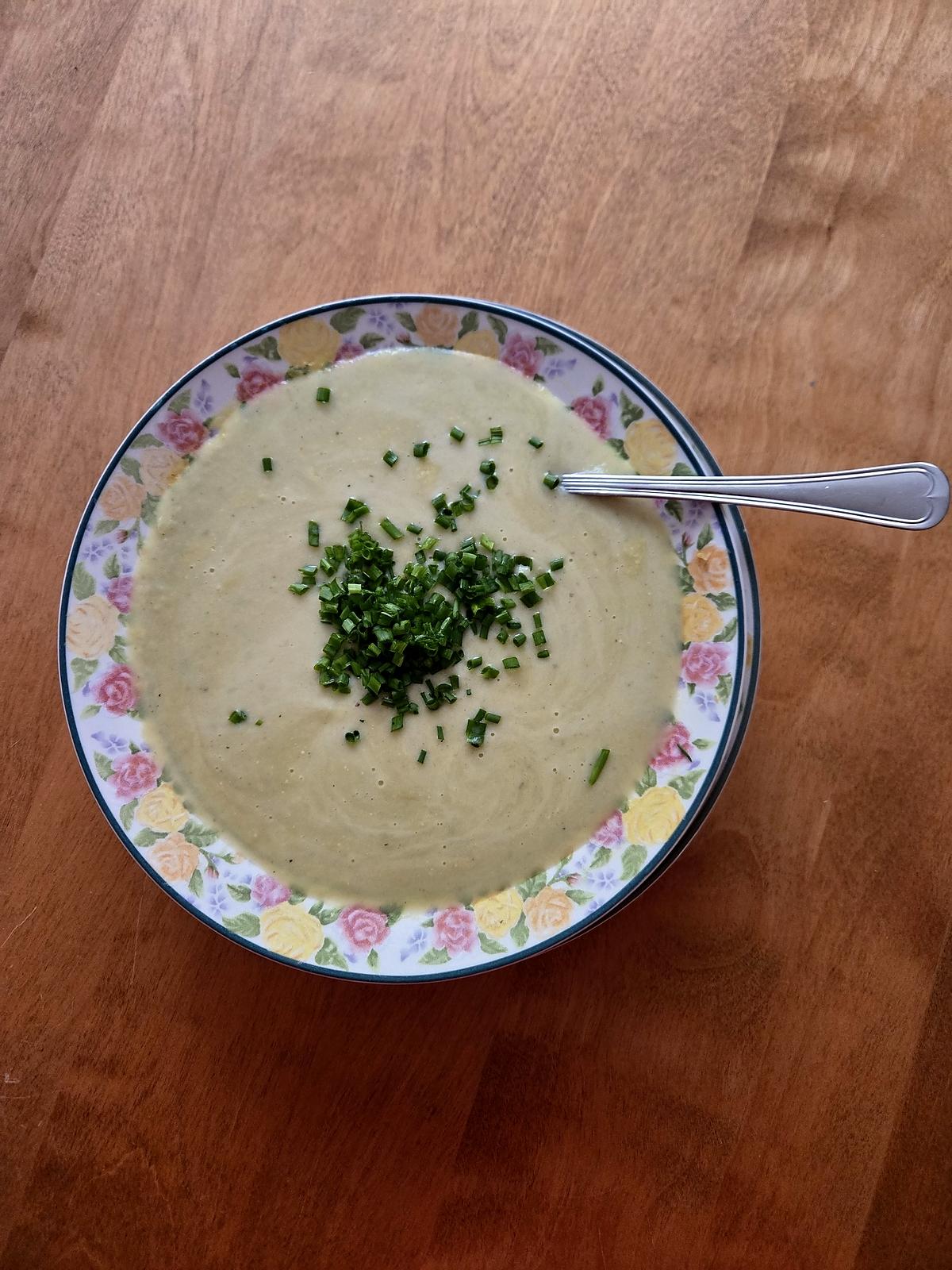 recette CRÈME DE POIREAUX AU VIN BLANC