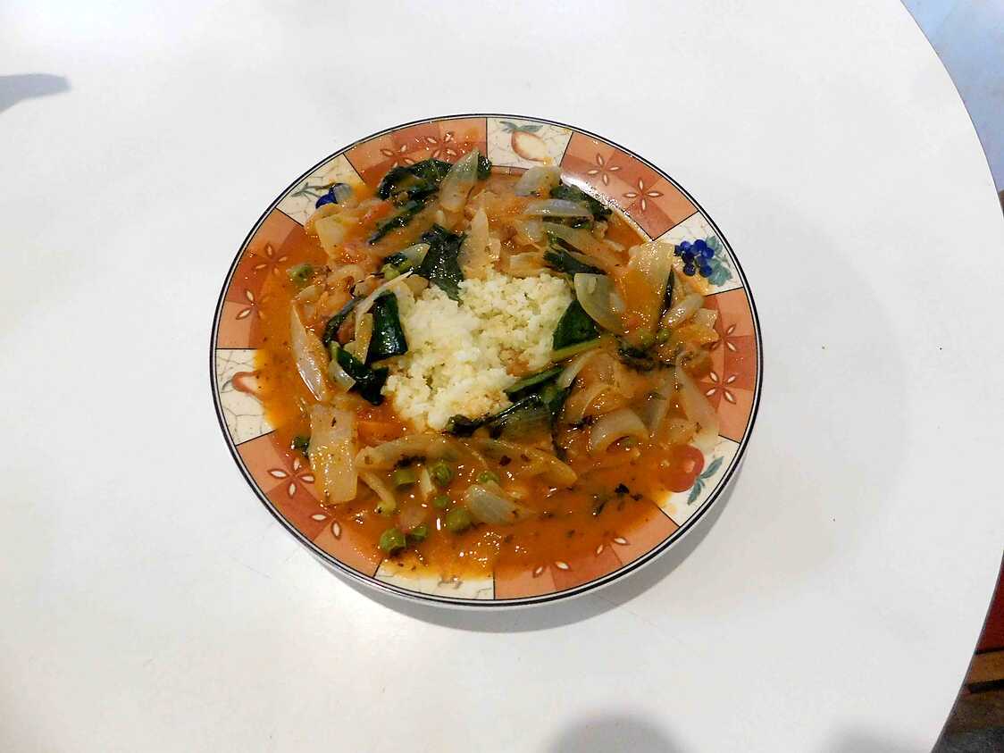 Millet aux oignons et pissenlit