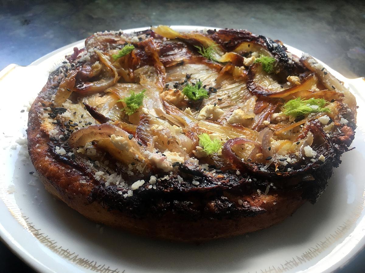 recette tarte tatin de fenouil & féta