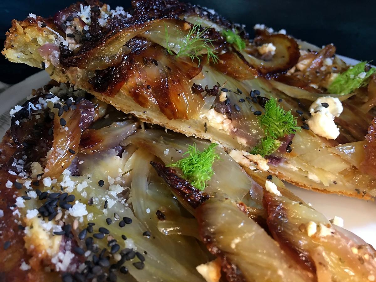 recette tarte tatin de fenouil & féta