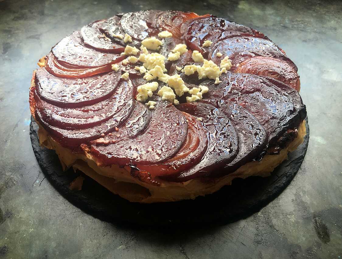 Tarte tatin de betteraves & feta