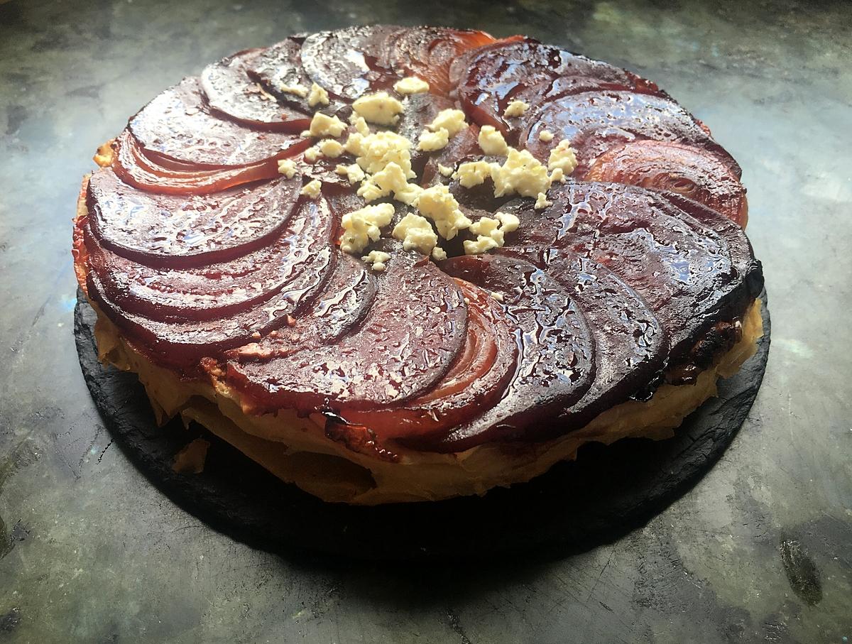 recette Tarte tatin de betteraves & feta