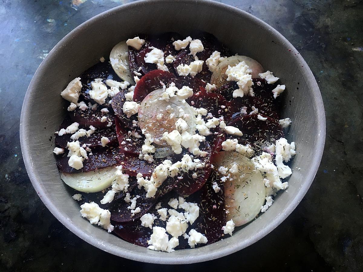 recette Tarte tatin de betteraves & feta
