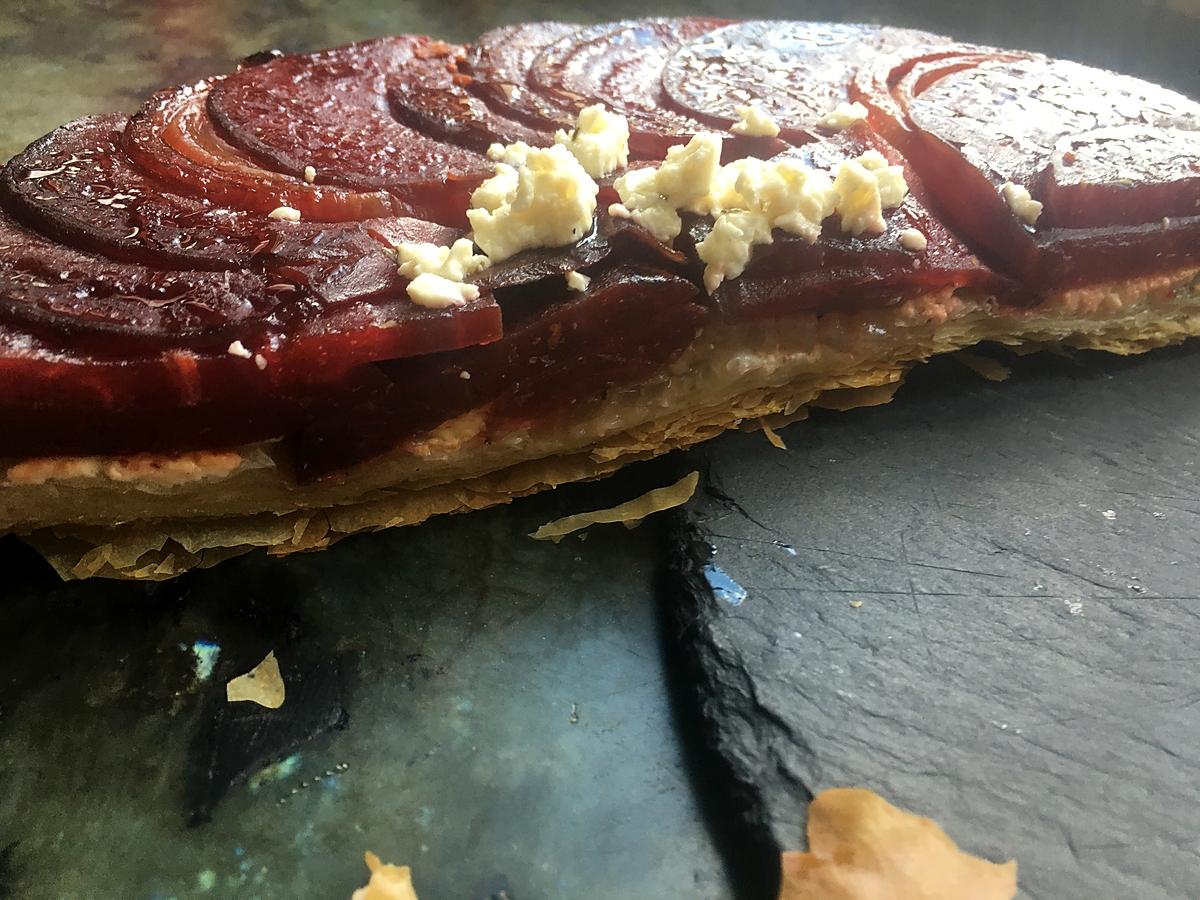 recette Tarte tatin de betteraves & feta