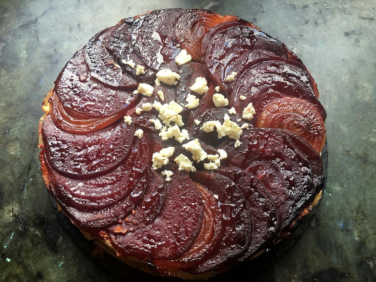 recette Tarte tatin de betteraves & feta