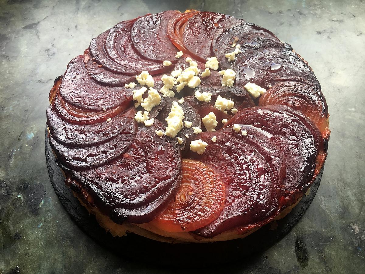 recette Tarte tatin de betteraves & feta
