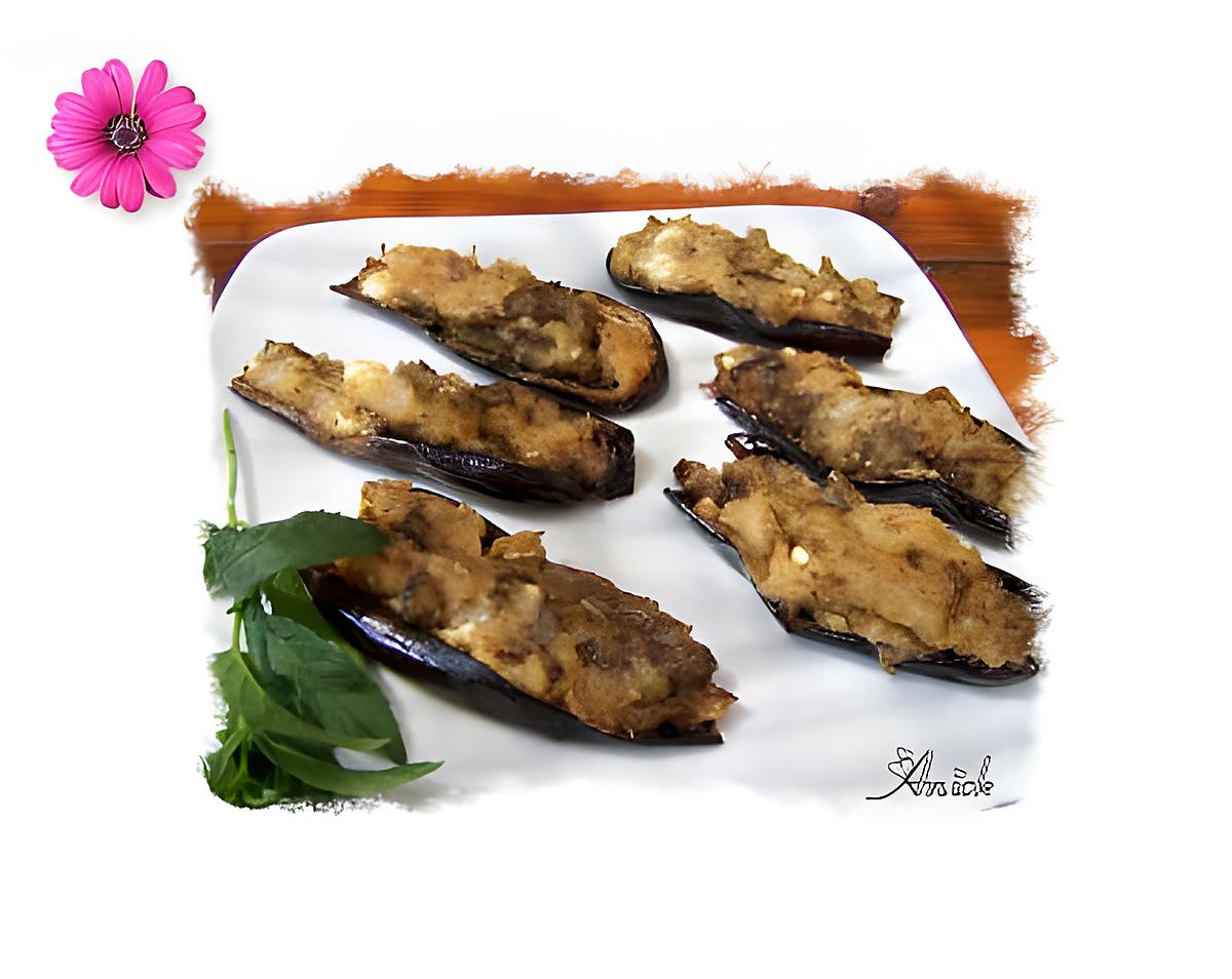 recette aubergines farcies à l'oignon jaune