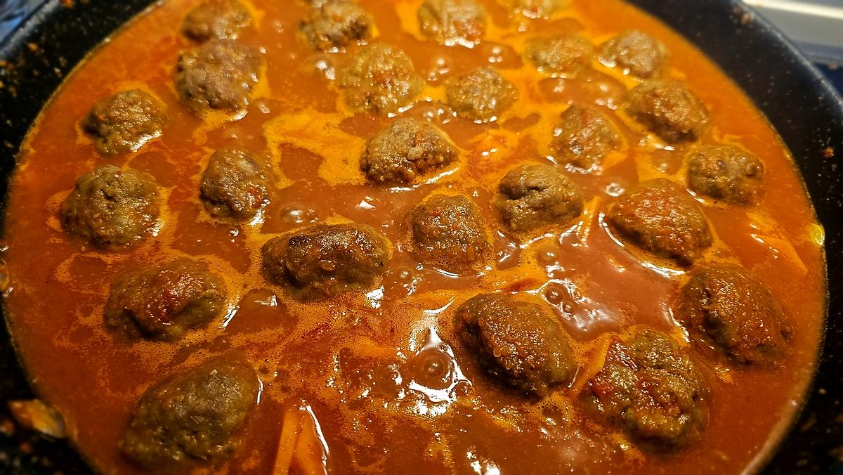 recette Boulettes de viande de bœuf a l Espagnole (traditionnelle)   ALBÓNDIGAS EN SALSA