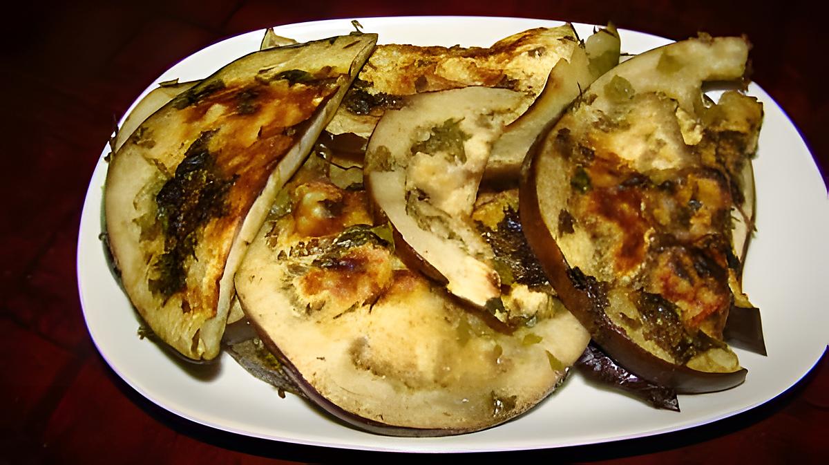 recette Aubergine grillée au cumin et à la coriandre