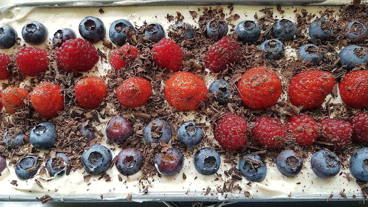 recette Gâteau brioché aux fruits rouges mascarpone.