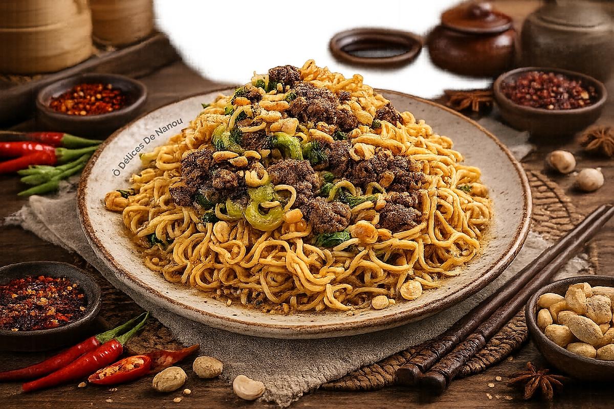 recette Nouilles Dan dan chinoises