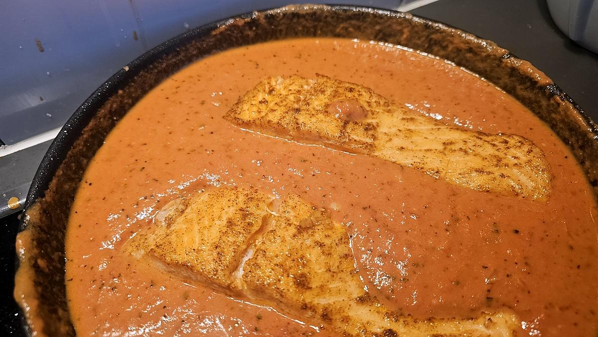 recette Pavé saumon à la tomate