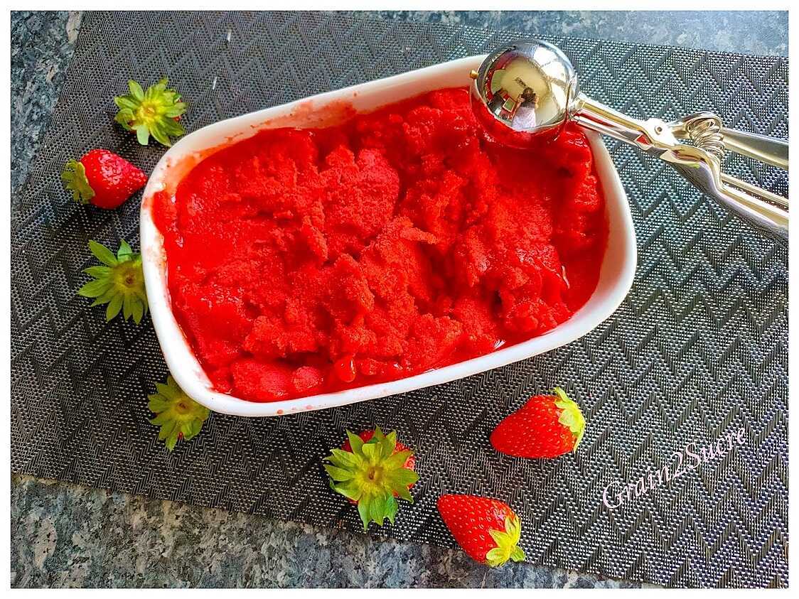 Sorbet à la fraise