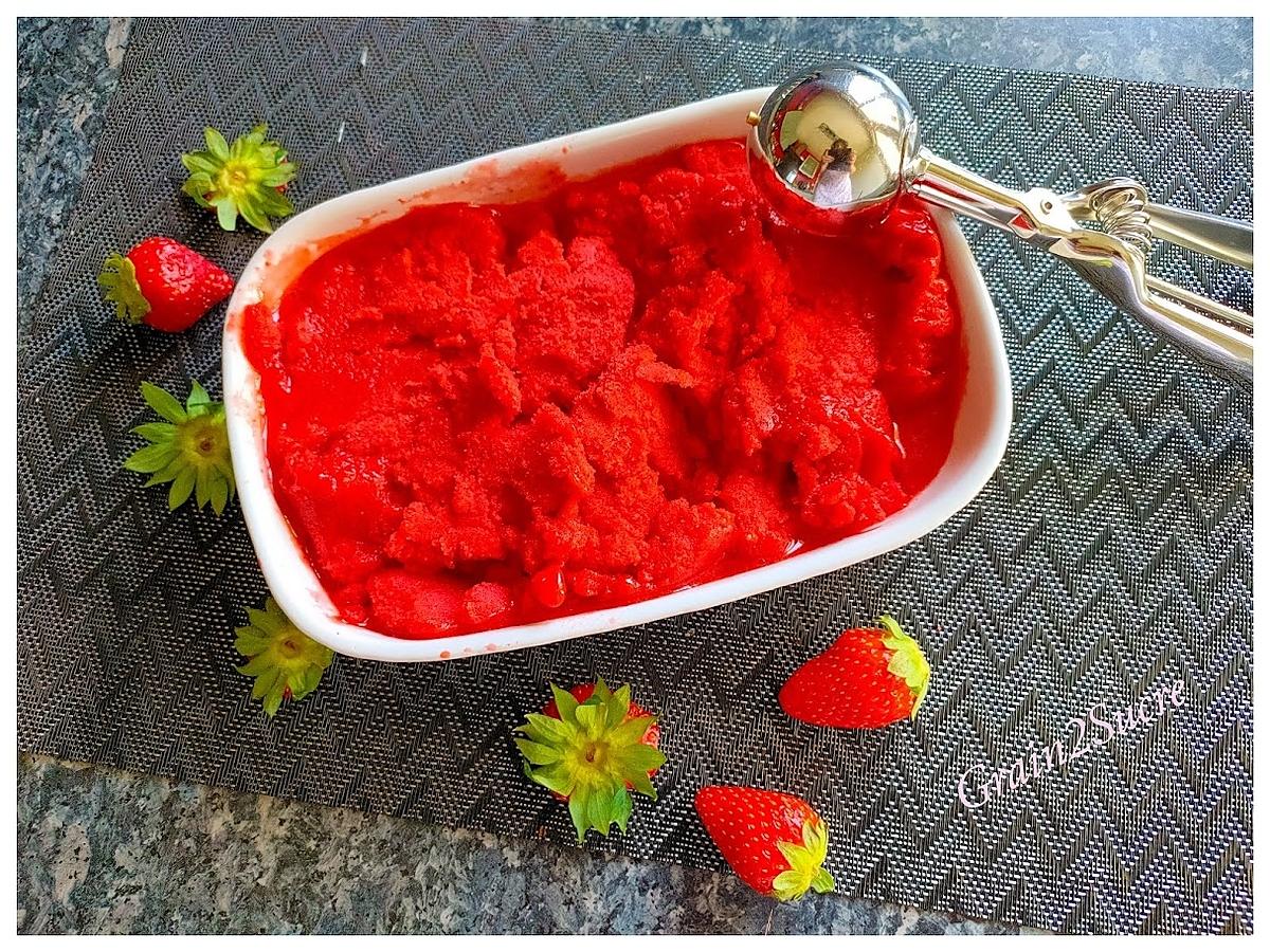 recette Sorbet à la fraise