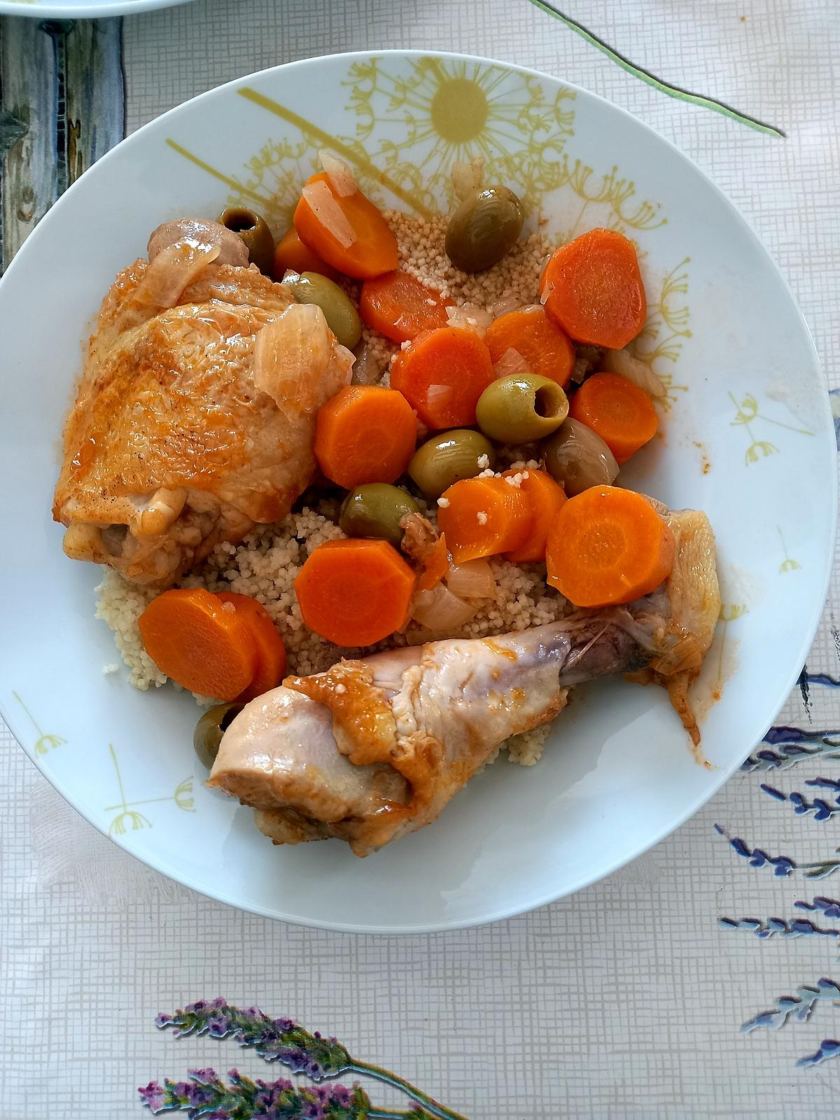 recette Couscous de poulet aux olives