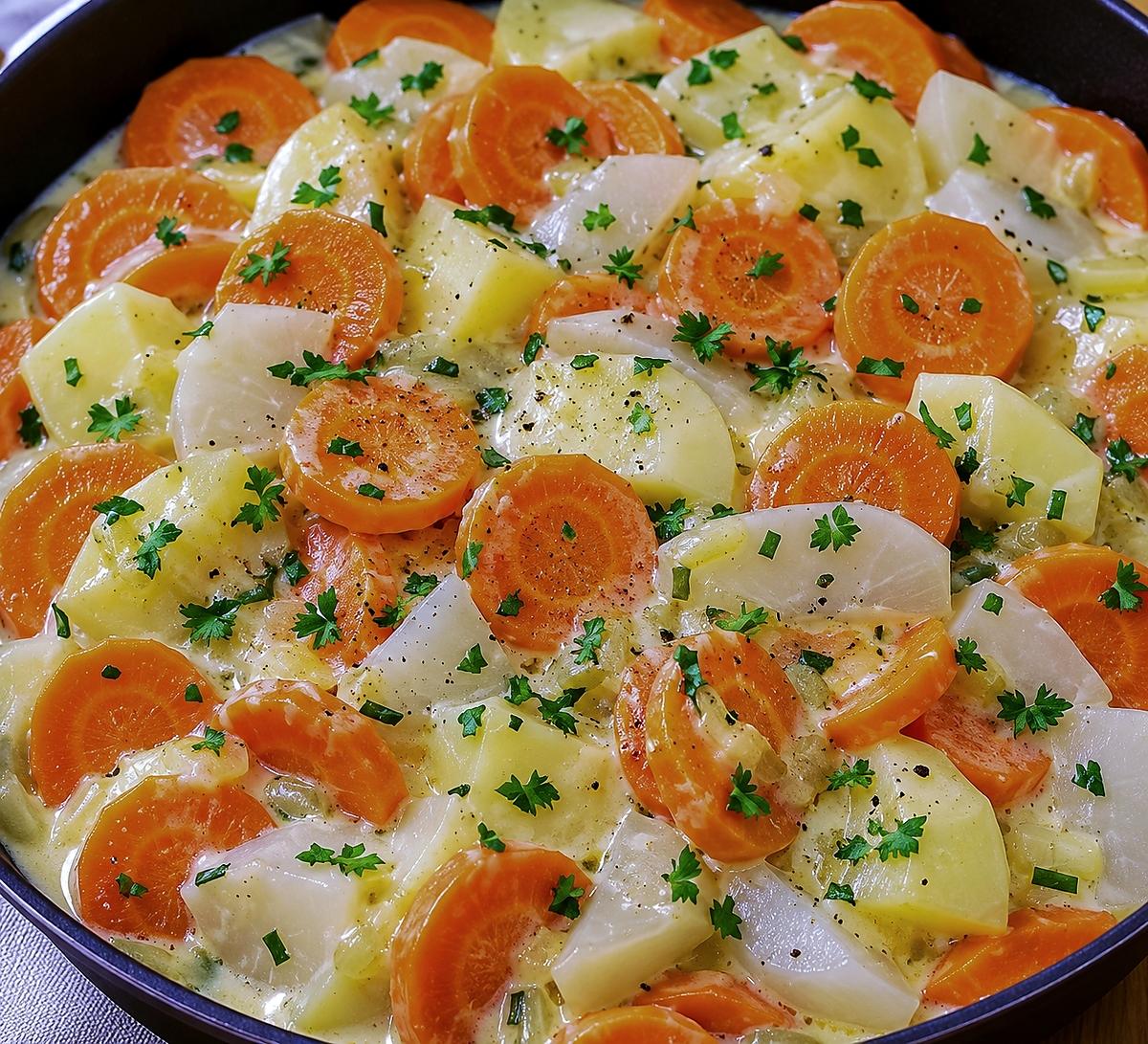 recette Carottes pdt navets a la crème