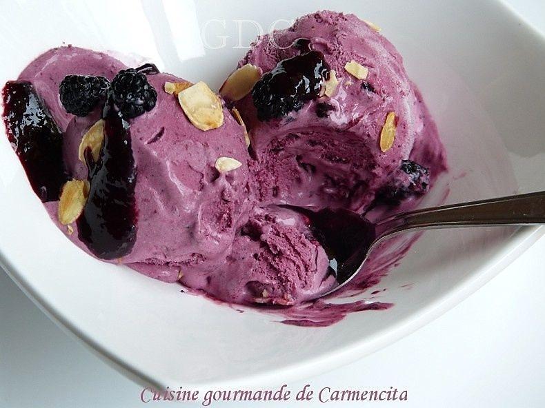 recette Glace aux mûres sauvages