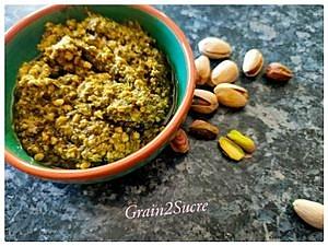 recette  Saumon grillé, julienne de courgettes au pesto d’épinards