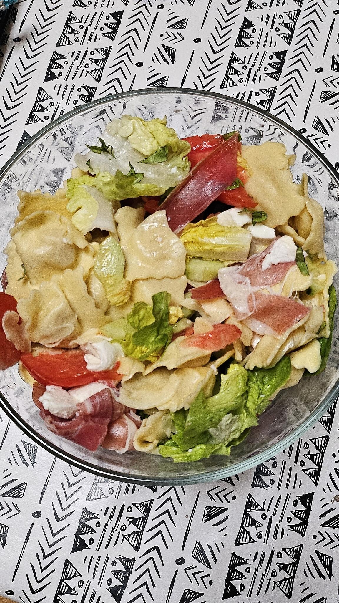 recette Salade de raviolis à l'italienne