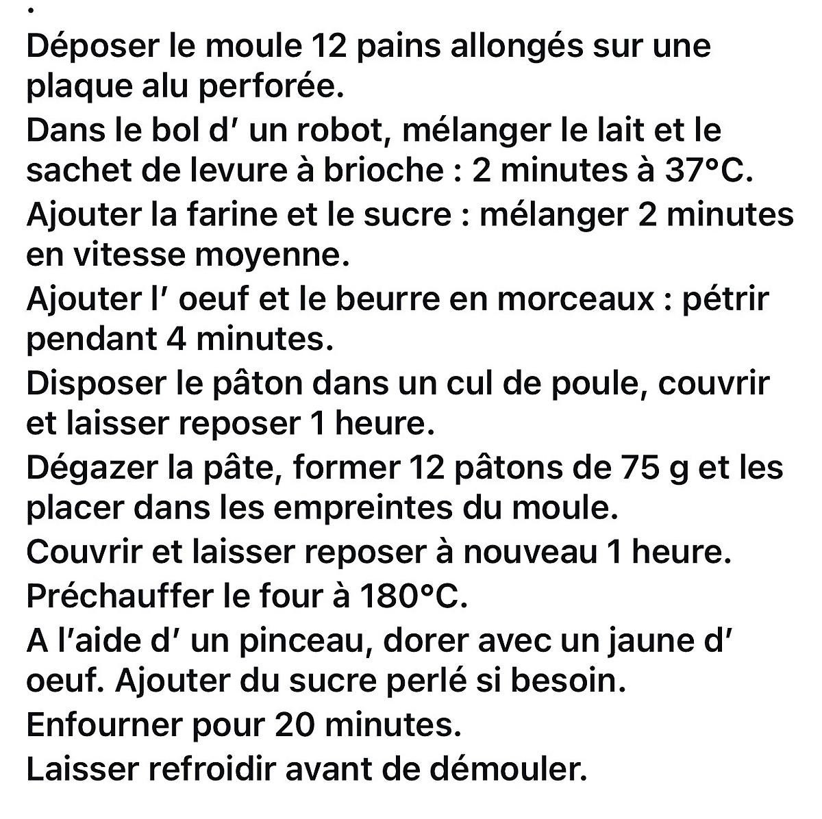 recette Petit pains au lait moelleux