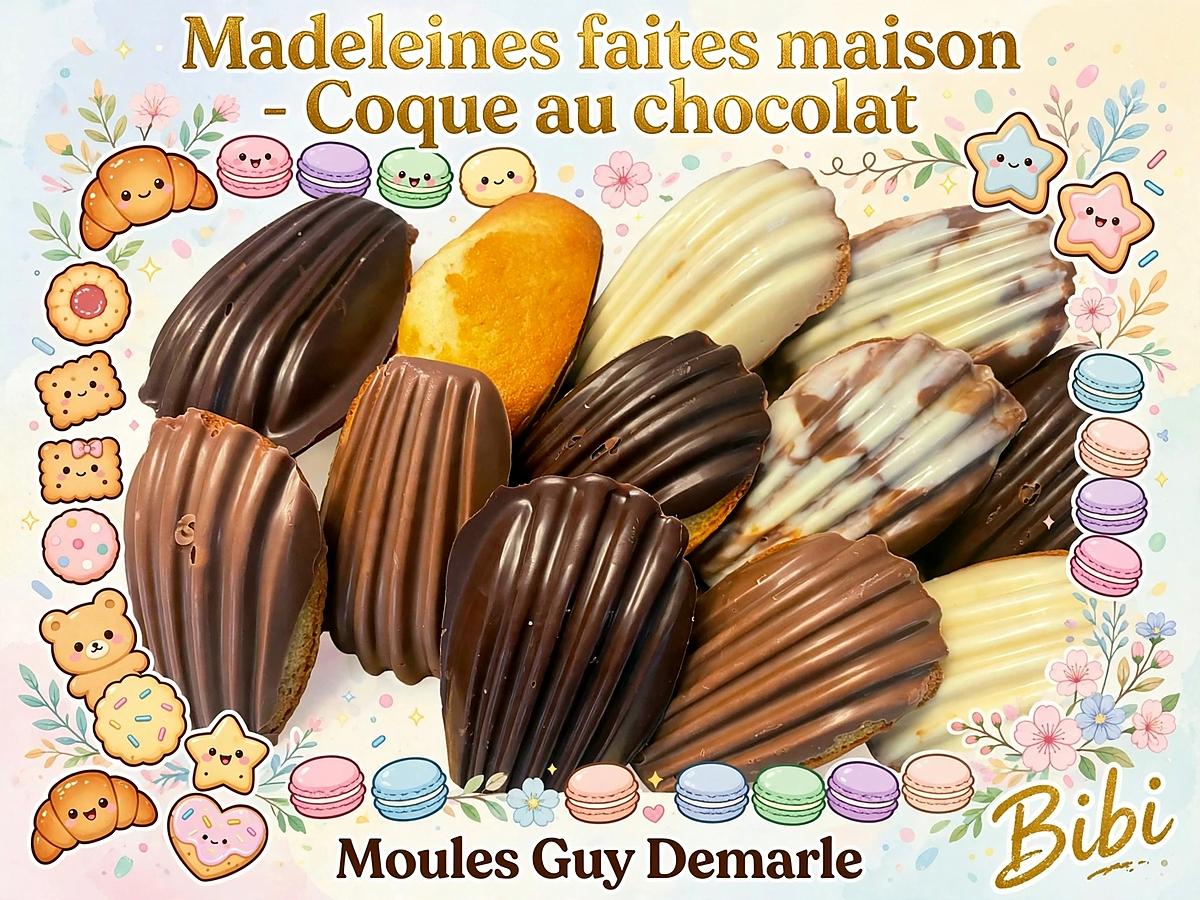 recette Madeleines moelleuses  coque chocolat