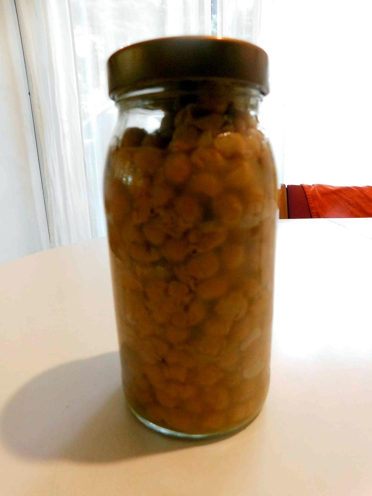 recette Conserves de légumineuses
