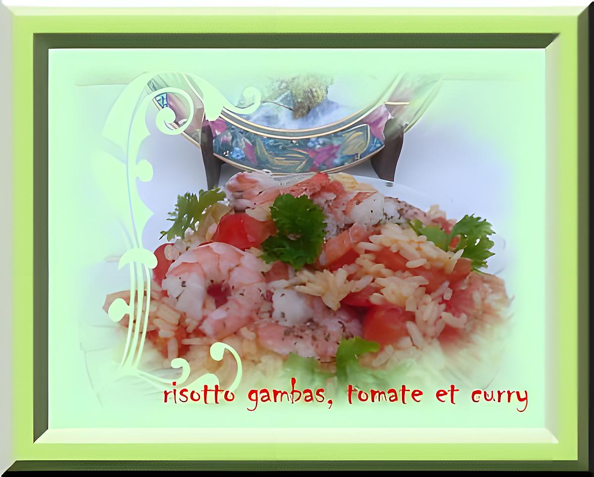 recette risotto gambas,tomate curry