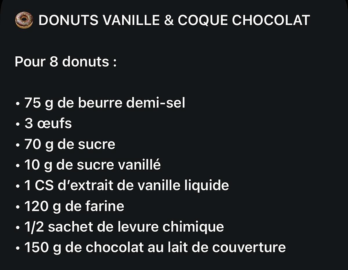 recette Donuts coque chocolat  🍩