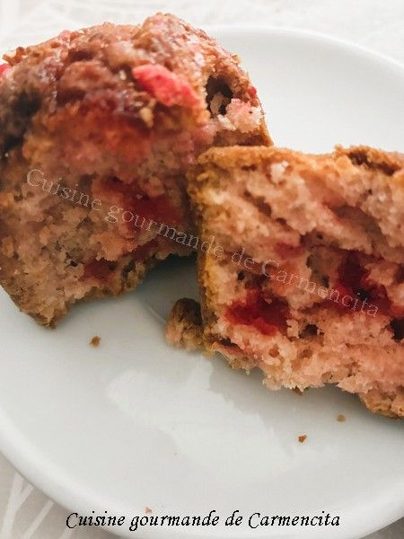 recette Madeleines espagnoles aux pralines roses pour Octobre rose